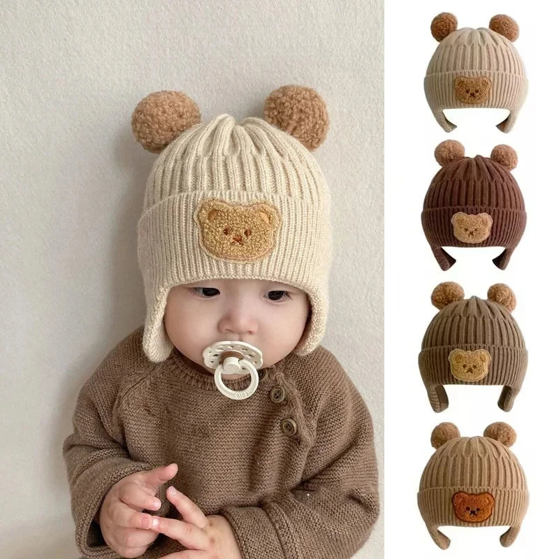 Snuggle Bear Baby Beanies